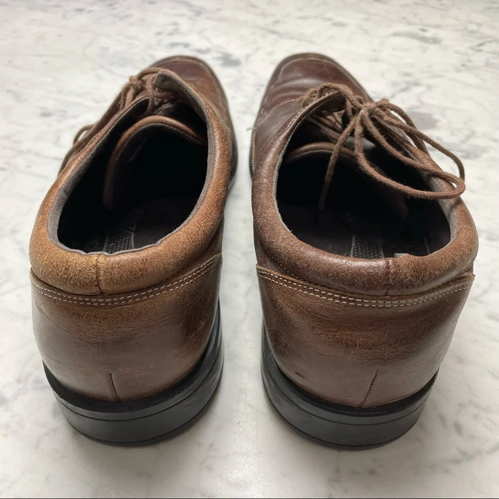 Rockport Dark Brown Leather Men's Dress Work Lace-Up Shoes